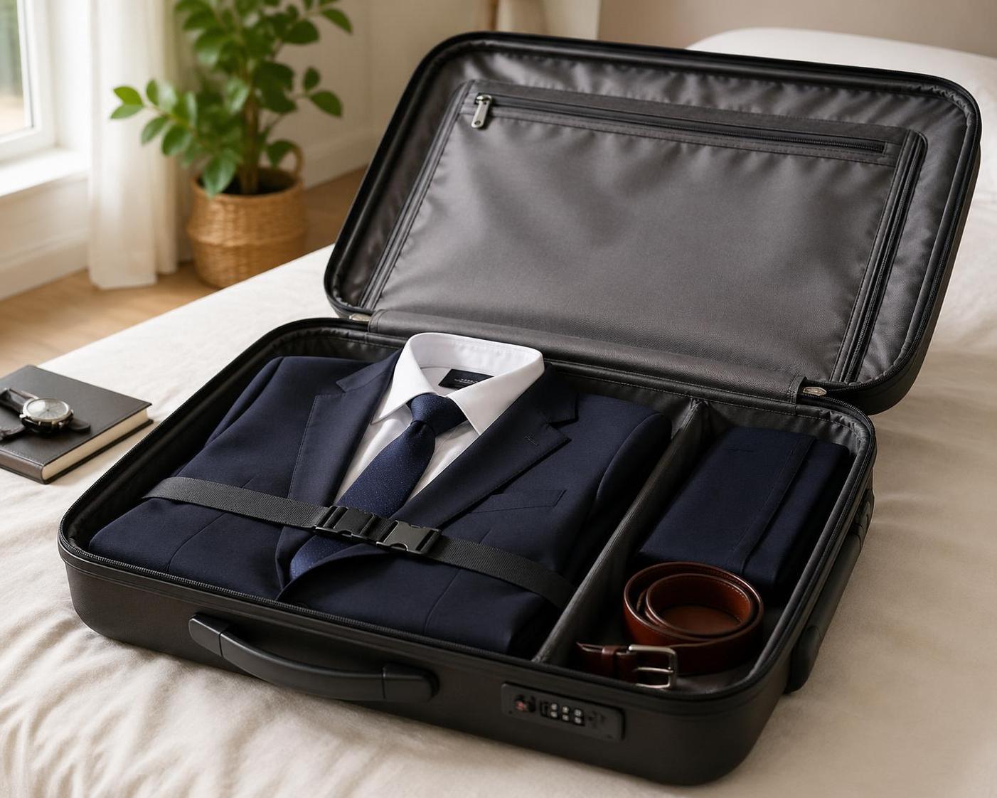 découvrez nos astuces efficaces pour plier vos costumes dans la valise sans plis et voyager léger en toute élégance.