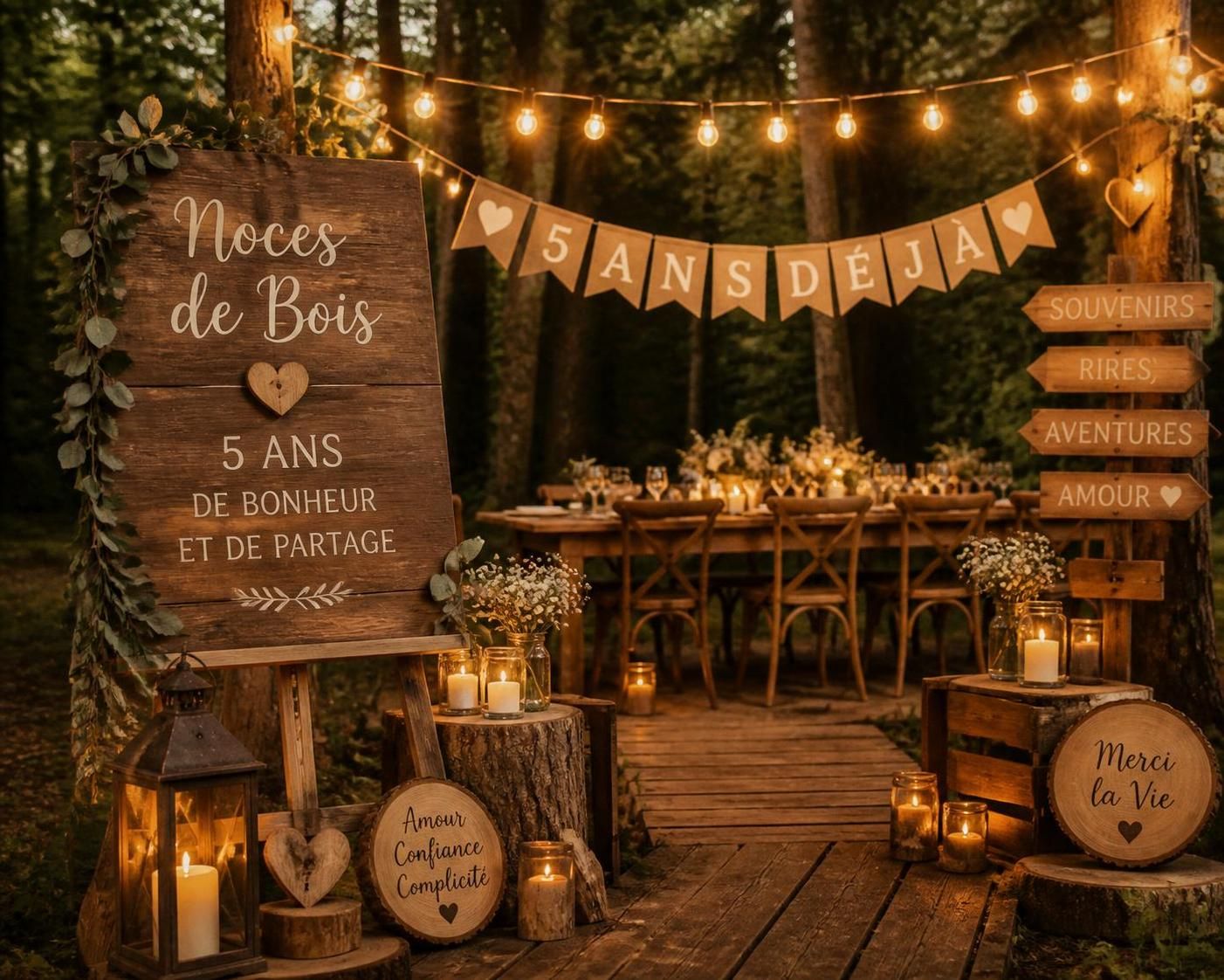 découvrez les traditions et idées originales pour célébrer vos noces de bois et rendre cet anniversaire unique inoubliable.